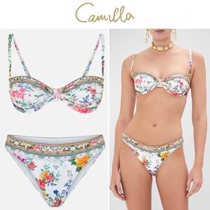 Camilla "Plumes and Parterres" Bottom Sz L Bikini Set